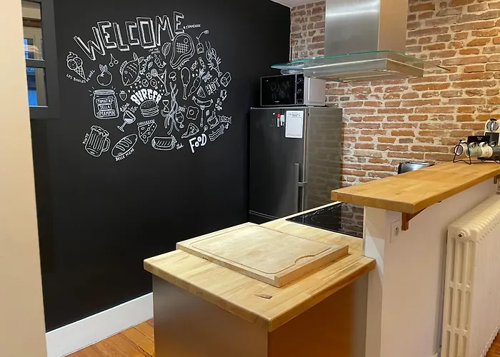 شقة L'etage, Hypercentre Toulousain, Climatise